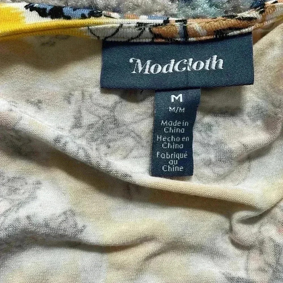 ModCloth back in the saddle bright cheerful wild west wrap dress dress medium - Picture 5 of 8